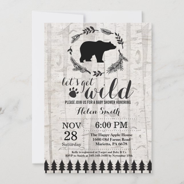 Polar Bear Baby Shower Invitation (Front)