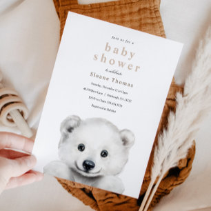 Polar Bear Baby Shower  Invitation