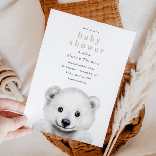 Polar Bear Baby Shower  Invitation (Creator Uploaded)