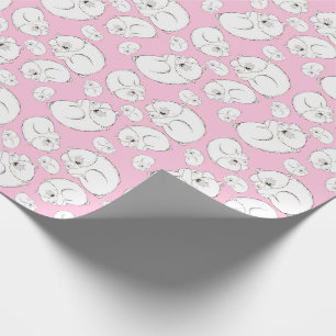 Polar Bear Baby Shower Pink Girl Wrapping Paper