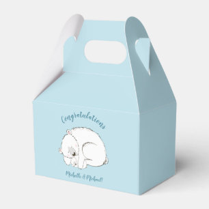 Polar Bear Baby Shower Winter Blue Boy Favour Box