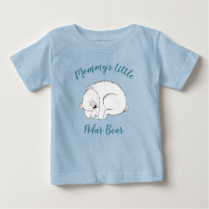 Polar Bear Baby Shower Winter Blue Boy T-Shirt
