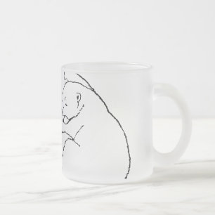 Polar Bear Beer Mug Glass Mother & Cubs Bear Mug