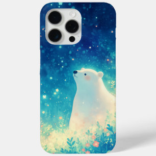 Polar Bear Beneath the Arctic Sky iPhone 15 Pro Max Case