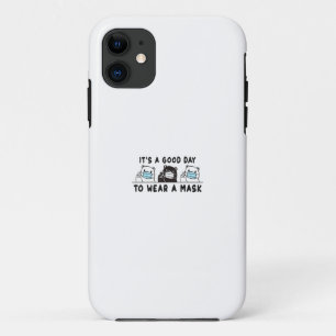 Polar Bear Black Bear Wearing Face Mask Cute Funny iPhone 11 Case
