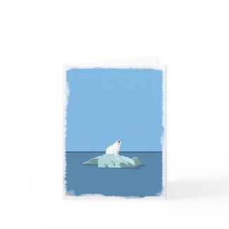 Polar Bear blank greeting card
