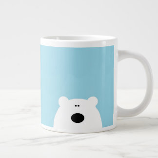 Polar Bear Blue Cartoon Large Coffee Mug