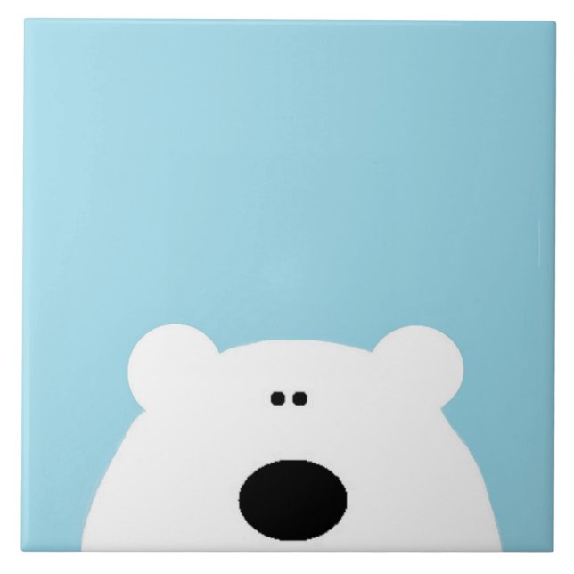 Polar Bear Blue Tile (Front)