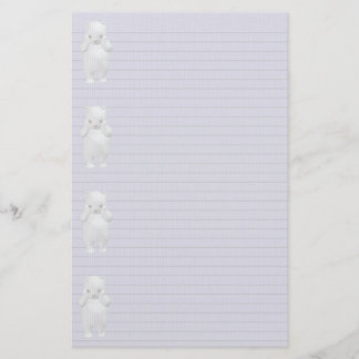 Polar Bear border stationery -optional lines