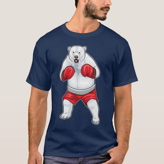 Polar bear Boxer Boxing gloves Boxing T-Shirt (Front)