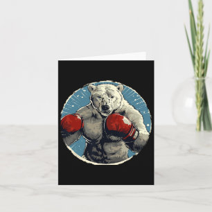 Polar Bear Boxer Fighter Boxing Card