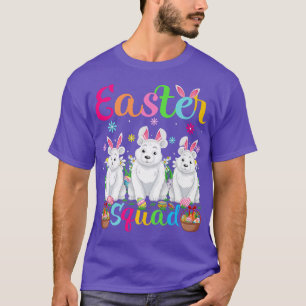 Polar Bear Bunny Ear Easter Squad Polar Bear Happy T-Shirt