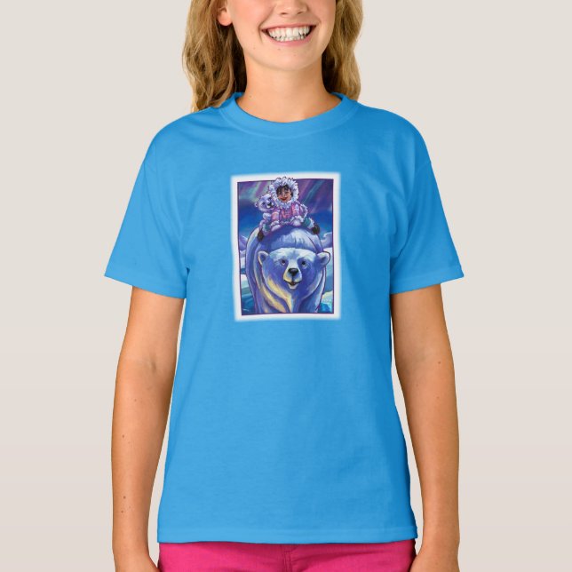Polar Bear Bus Art T-Shirt (Front)
