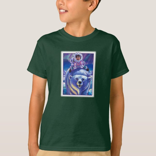 Polar Bear Bus Art T-Shirt (Front)