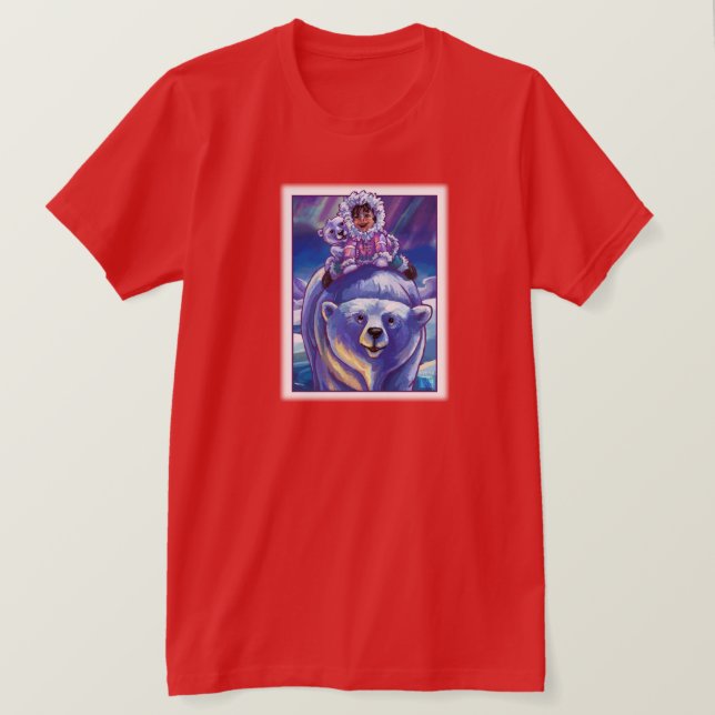 Polar Bear Bus Art T-Shirt (Design Front)