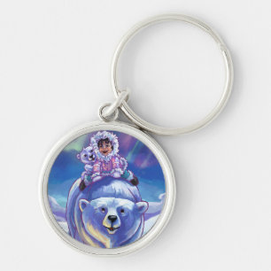 Polar Bear Bus Key Ring
