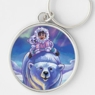 Polar Bear Bus Key Ring