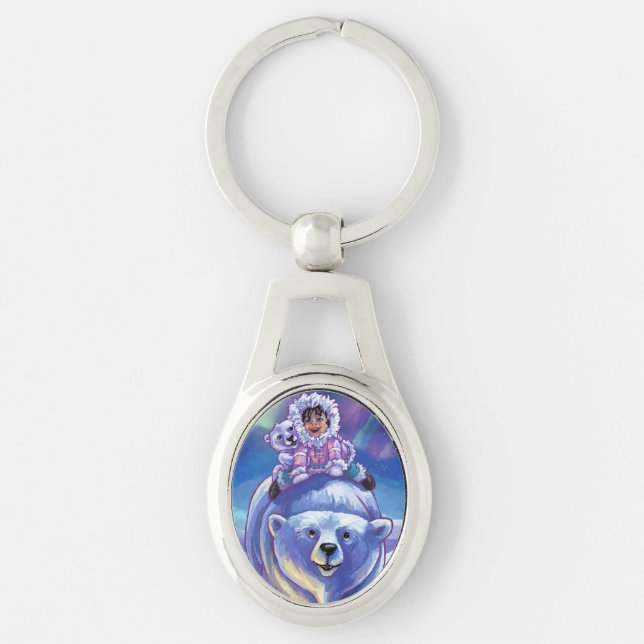 Polar Bear Bus Key Ring (Front)