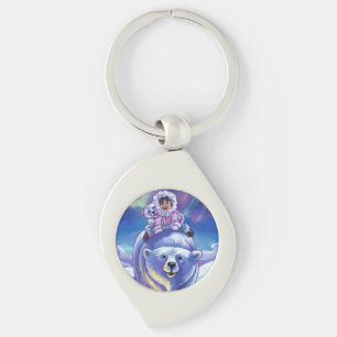 Polar Bear Bus Key Ring