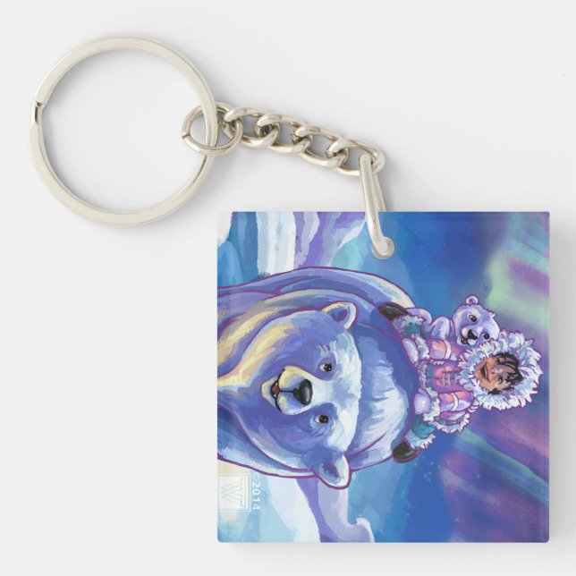 Polar Bear Bus Key Ring (Front)