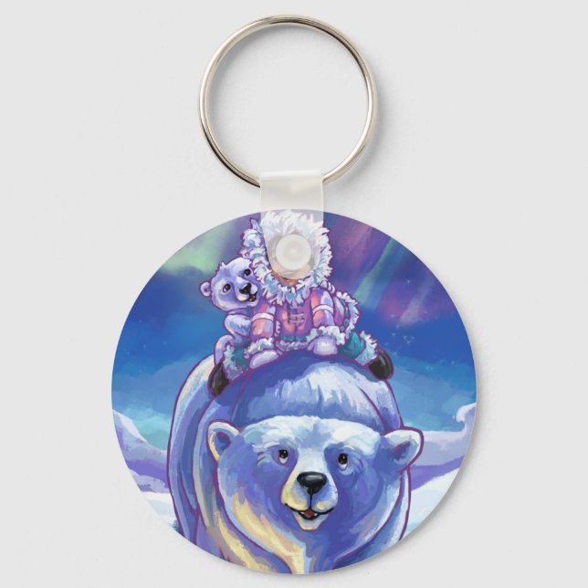 Polar Bear Bus Key Ring (Front)
