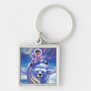 Polar Bear Bus Key Ring
