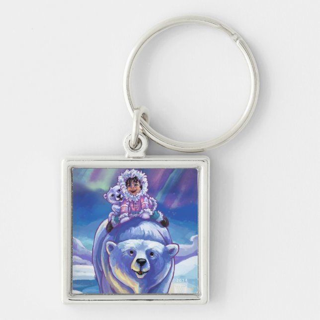 Polar Bear Bus Key Ring (Front)