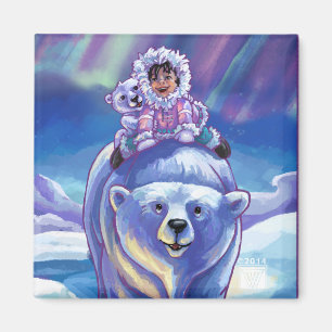 Polar Bear Bus Magnet