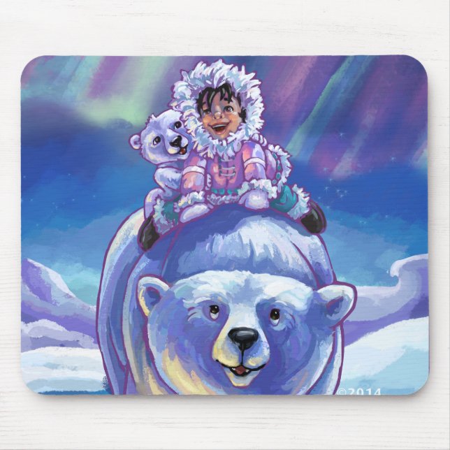 Polar Bear Bus Mouse Mat (Front)