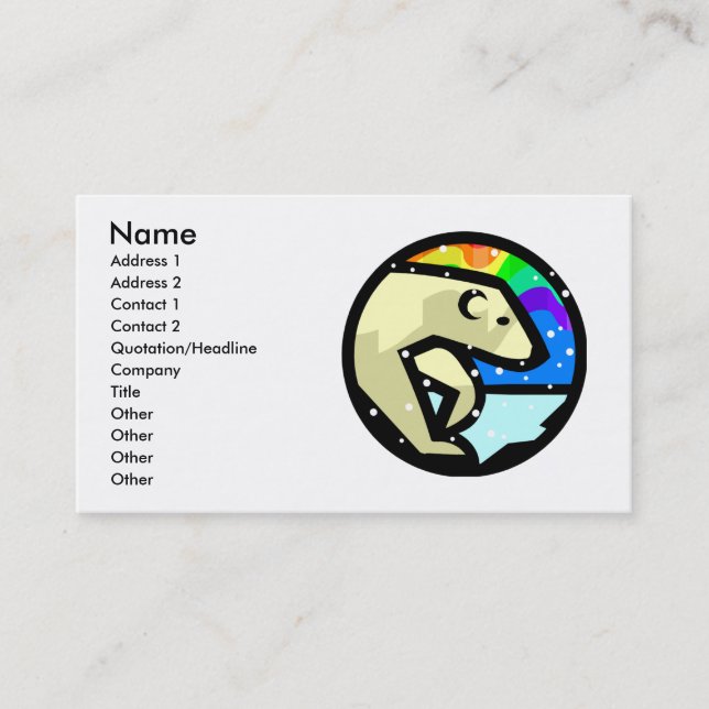 Polar Bear Business Cards (Front)