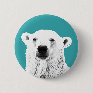 Polar Bear button badge