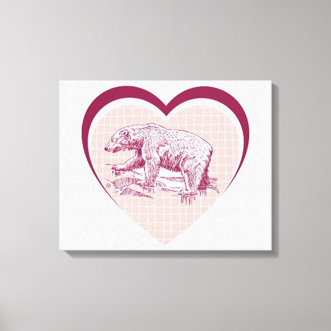 Polar bear canvas print (Front)