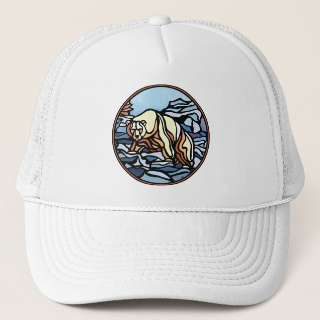 Polar Bear Caps & Hats Wildlife Bear Art Hat (Front)