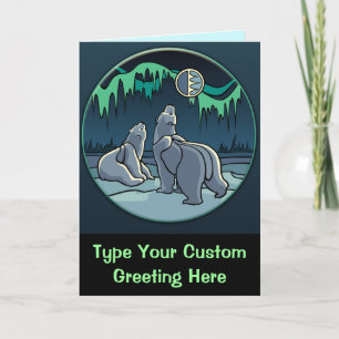 Polar Bear Card Custom Cards Wildlife Art Card