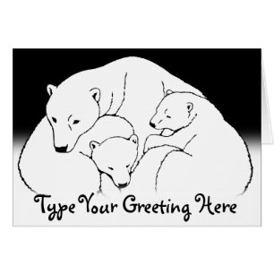 Polar Bear Cards Personalised Baby Bear Cards