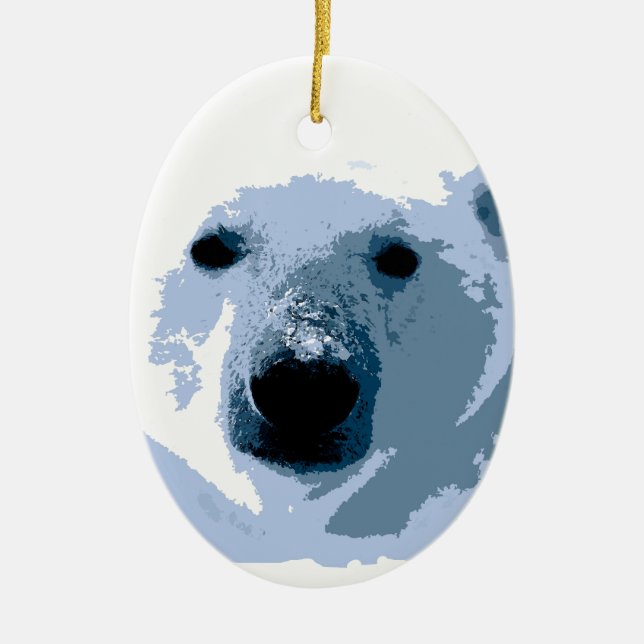 Polar Bear Ceramic Tree Decoration (Front)