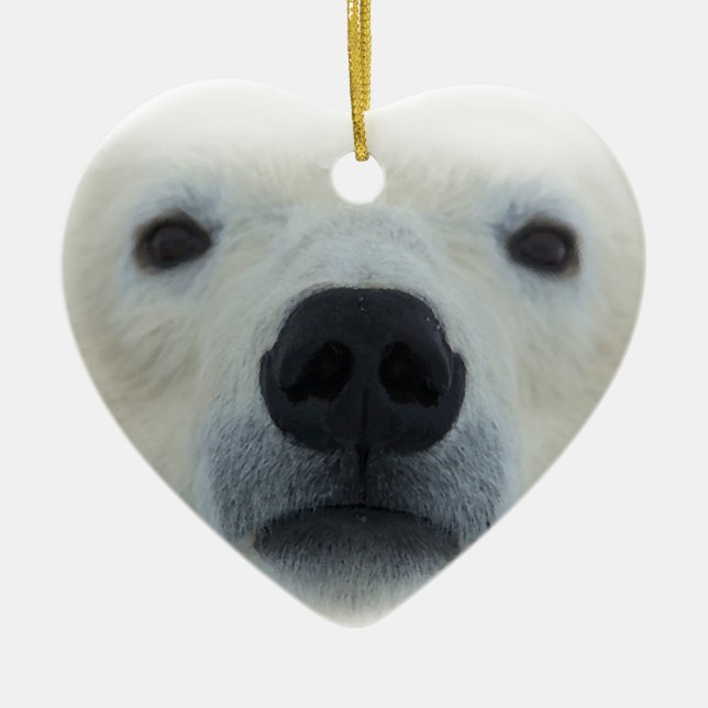Polar Bear Ceramic Tree Decoration (Front)