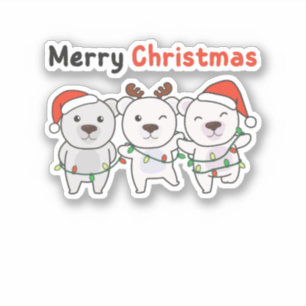 Polar Bear Christmas Animals Polar Bears Merry