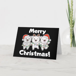 Polar Bear Christmas Animals Polar Bears Merry Hol Holiday Card