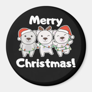 Polar Bear Christmas Animals Polar Bears Merry Mag Magnet