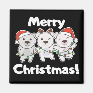 Polar Bear Christmas Animals Polar Bears Merry Mag Magnet