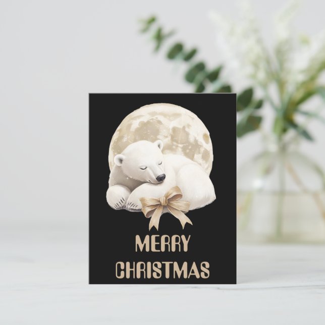 Polar Bear Christmas Card (Standing Front)