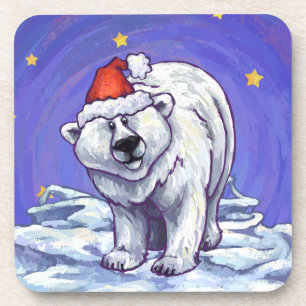 Polar Bear Christmas Coaster