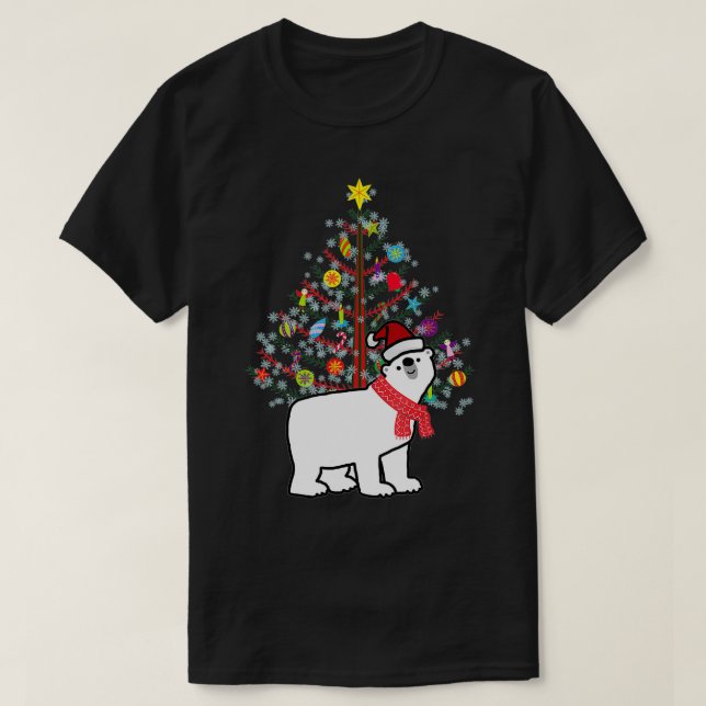 Polar Bear Christmas  Heartwarming Animal Lovers  T-Shirt (Design Front)