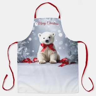 Polar Bear Christmas Holiday Apron