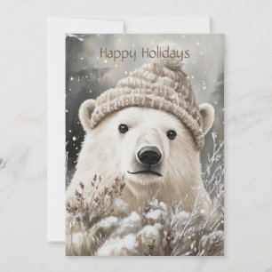 Polar Bear Christmas  Holiday Card