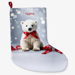 Polar Bear Christmas Holiday Stocking