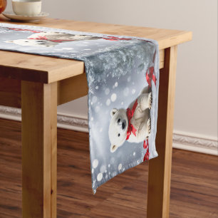 Polar Bear Christmas Holiday Table Runner