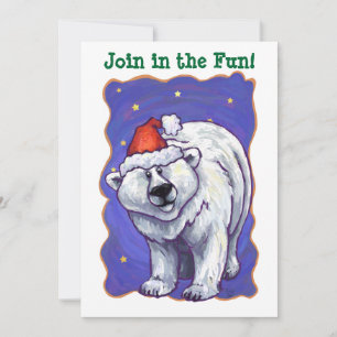 Polar Bear Christmas Invitation