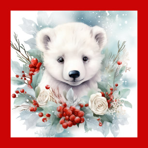 Polar Bear Christmas Lunch Party Invitation